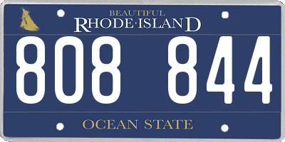 RI license plate 808844