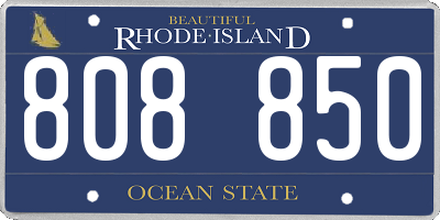 RI license plate 808850