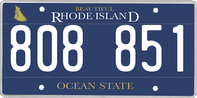 RI license plate 808851