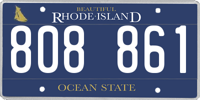 RI license plate 808861