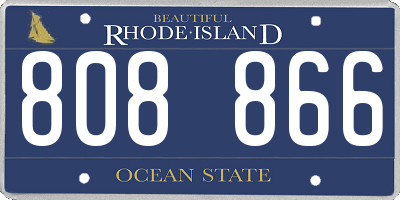 RI license plate 808866
