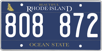 RI license plate 808872