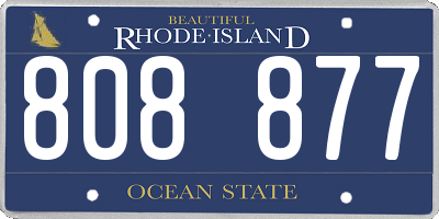RI license plate 808877