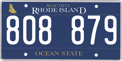 RI license plate 808879