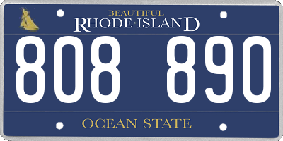 RI license plate 808890