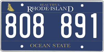 RI license plate 808891