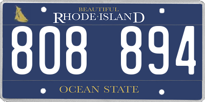 RI license plate 808894