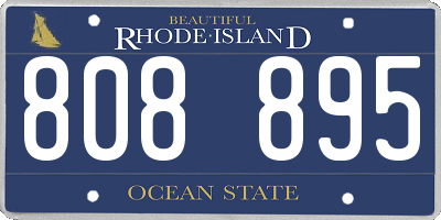 RI license plate 808895