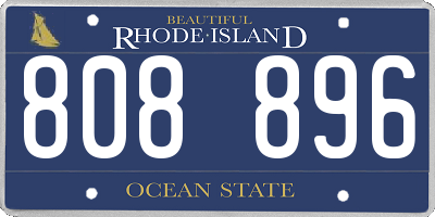 RI license plate 808896