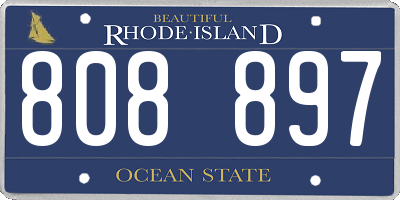 RI license plate 808897
