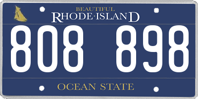RI license plate 808898