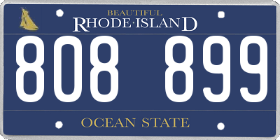 RI license plate 808899