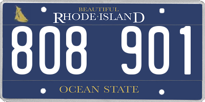 RI license plate 808901