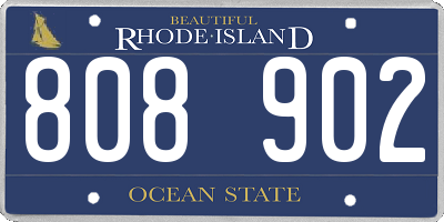 RI license plate 808902