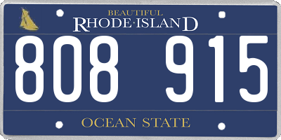RI license plate 808915