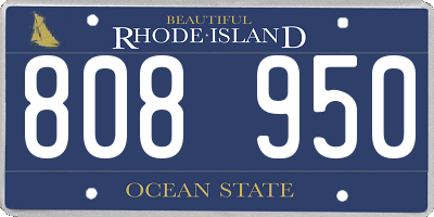 RI license plate 808950