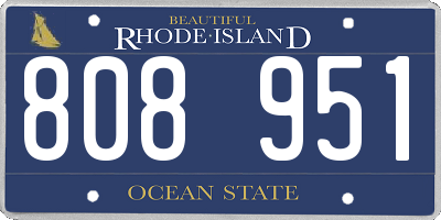 RI license plate 808951
