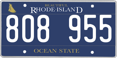 RI license plate 808955