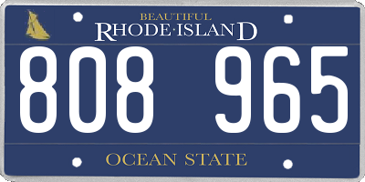 RI license plate 808965
