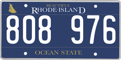 RI license plate 808976