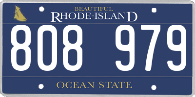 RI license plate 808979