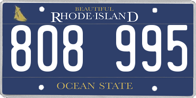 RI license plate 808995
