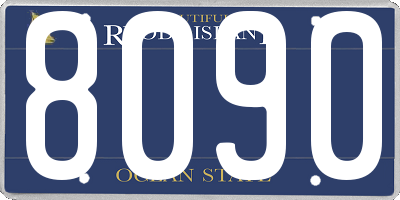 RI license plate 8090