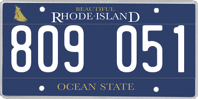 RI license plate 809051