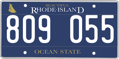 RI license plate 809055