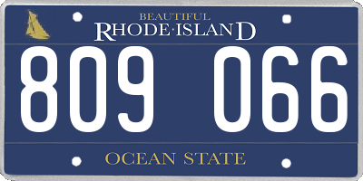 RI license plate 809066