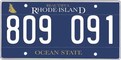 RI license plate 809091