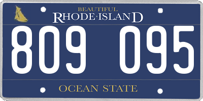 RI license plate 809095
