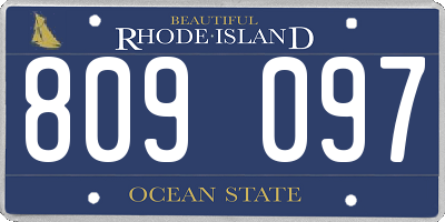 RI license plate 809097
