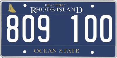 RI license plate 809100