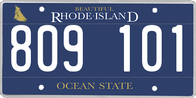 RI license plate 809101