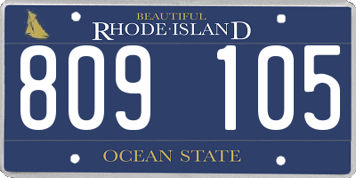 RI license plate 809105