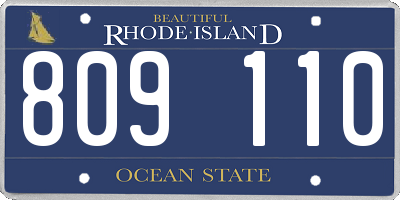 RI license plate 809110