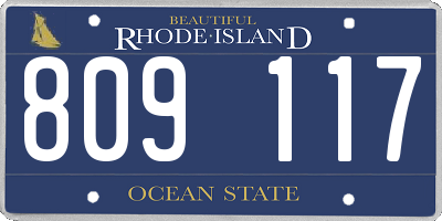 RI license plate 809117