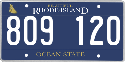 RI license plate 809120