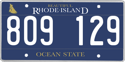 RI license plate 809129