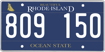 RI license plate 809150