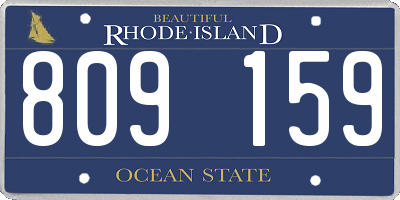 RI license plate 809159