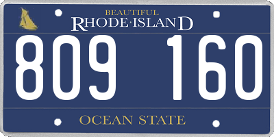 RI license plate 809160
