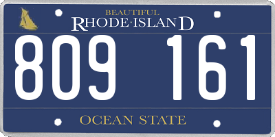 RI license plate 809161