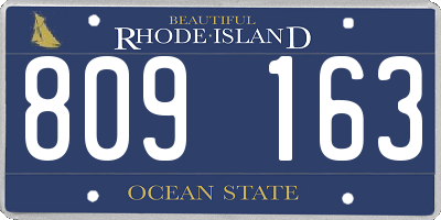 RI license plate 809163