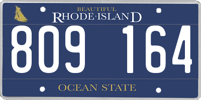 RI license plate 809164