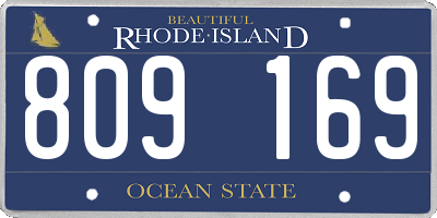 RI license plate 809169
