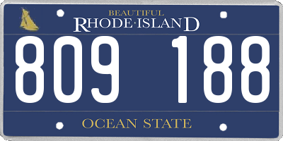 RI license plate 809188