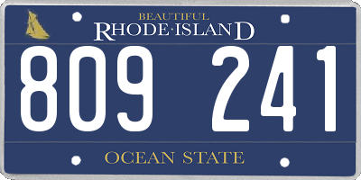 RI license plate 809241