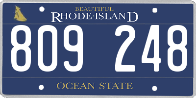 RI license plate 809248